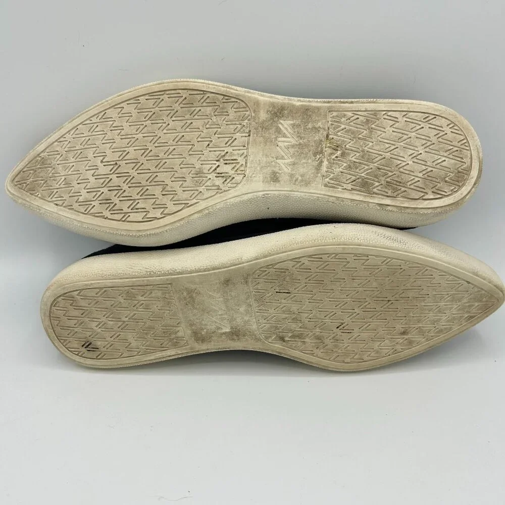 Naya Navy Leather Suede Loafer Slip-On Shoes Pointed 9.5M